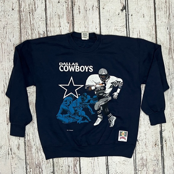 Dallas Cowboys NFL Football Vintage 1990s Nutmeg Mills Crewneck Sweatshirt - Picture 1 of 6